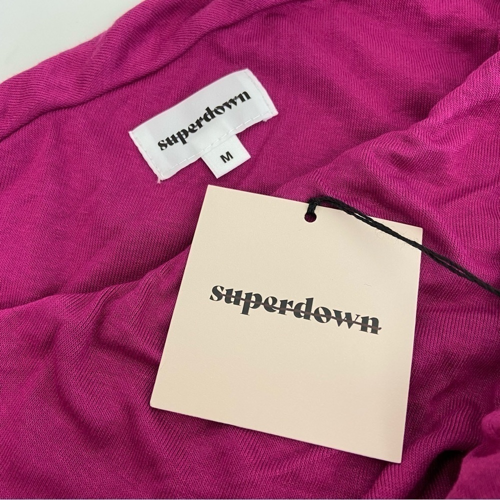Superdown Selilah One Shoulder Top in Berry Size M - Picture 7 of 10